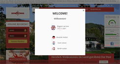 Desktop Screenshot of hotelzur-post.de